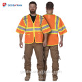 100% Polyester High Visibility Safety Reflective Jacket High Hi Vis Vest with Zipper,Fluo Hi-vis Gilet Fluorescent